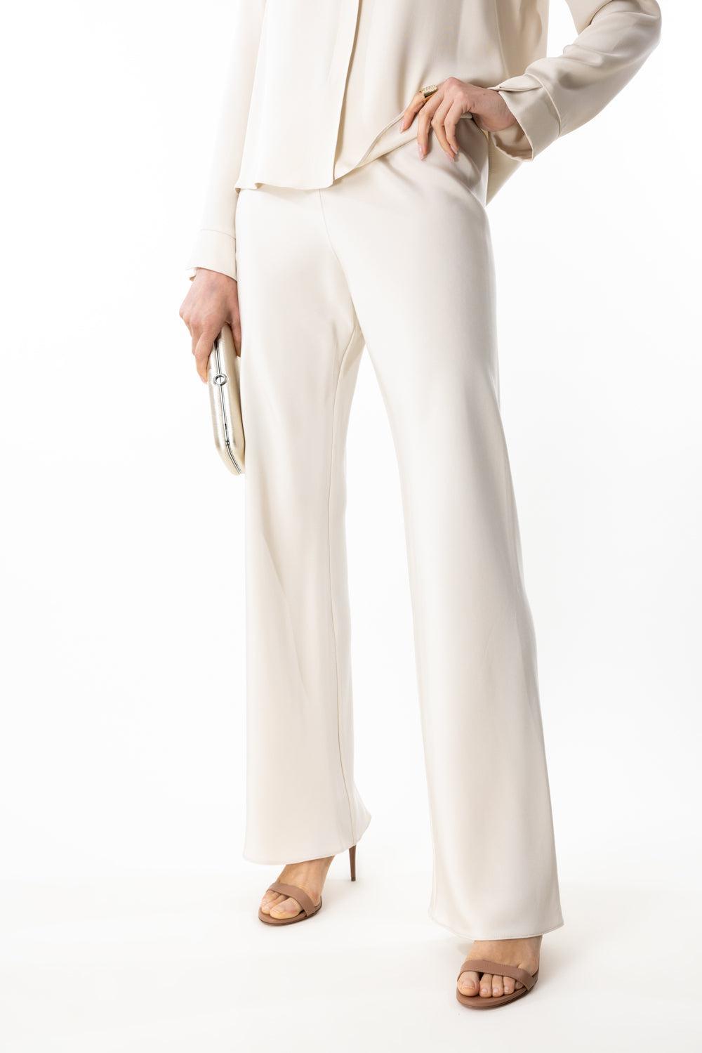 Cuff Blouse - Cream-CREAM-P-CLOTHINGTOPBLOUSE-PETER COHEN