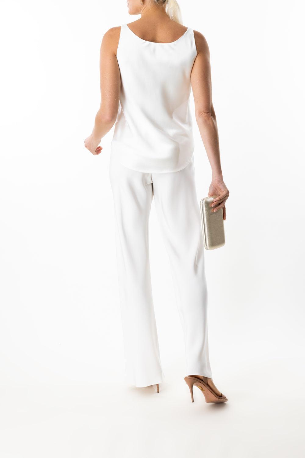 Shirt Tail Tank - White-WHITE-P-CLOTHINGTOPTANK-PETER COHEN