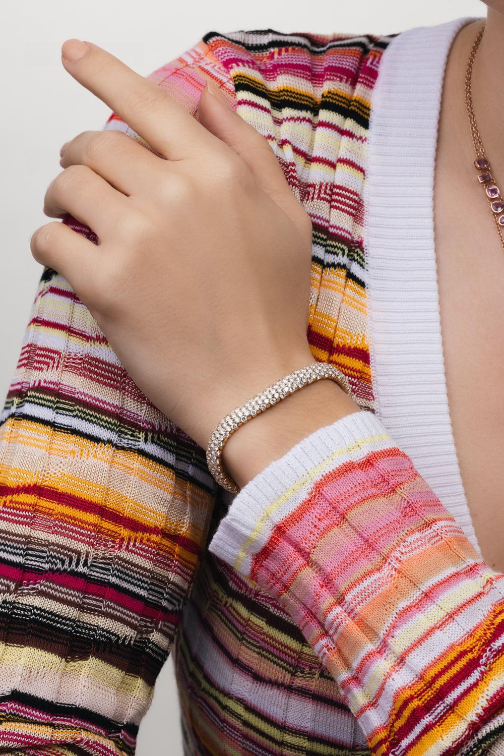 Paradissima Diamond Bracelet-YELLOW GOLD-JEWELRYFINE JEWELBRACELET O-RUCHI NEW YORK