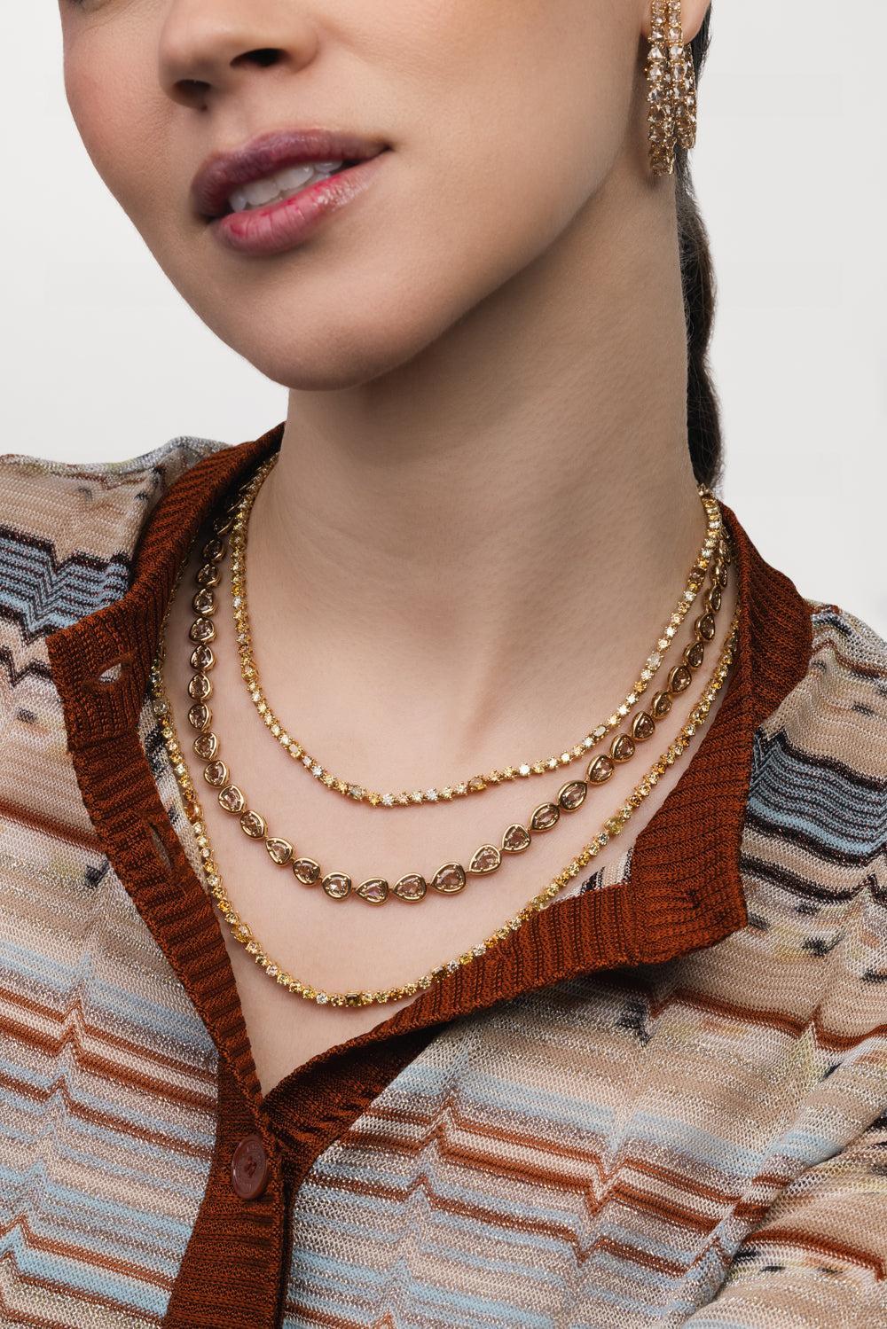 Yellow Diamond Necklace-YELLOW GOLD-JEWELRYFINE JEWELNECKLACE O-SUTRA