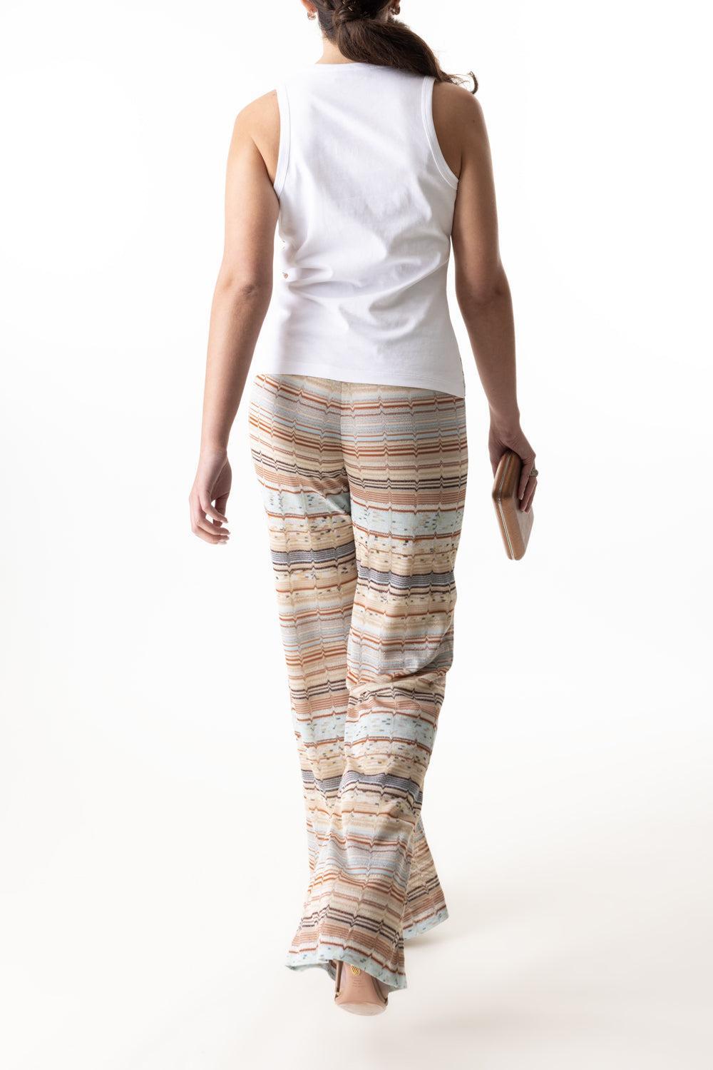 Zig Zag Palazzo Trousers-BRNCRGRY-40-CLOTHINGPANTWIDE LEG-MISSONI