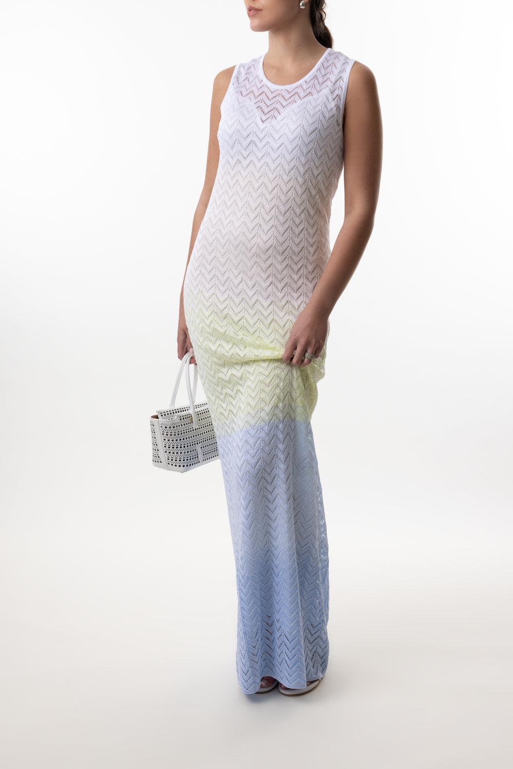 Sleeveless Long Dress-BLULMECR-38-CLOTHINGDRESSCASUAL-MISSONI