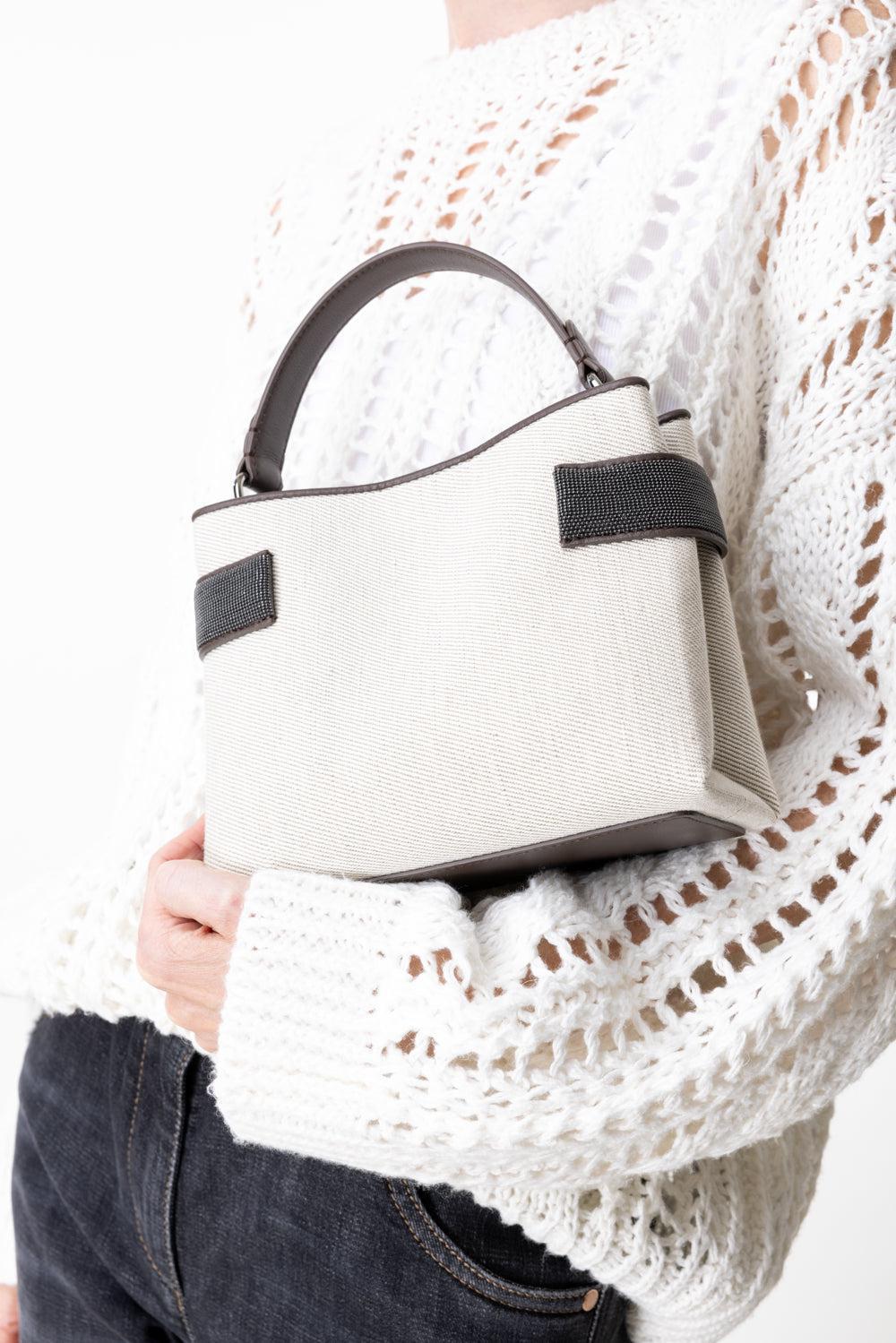 Small Drill Tote-CANVAS-O/S-HANDBAGTOTES-BRUNELLO CUCINELLI