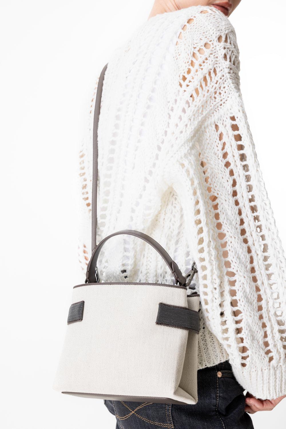 Small Drill Tote-CANVAS-O/S-HANDBAGTOTES-BRUNELLO CUCINELLI