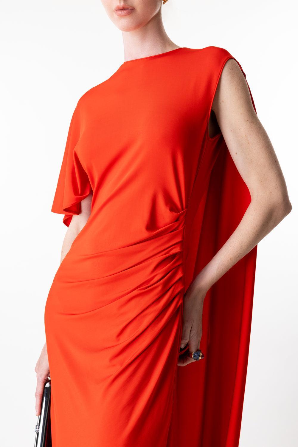 Asymmetric Gown-RED-40-CLOTHINGDRESSGOWN-STELLA MCCARTNEY