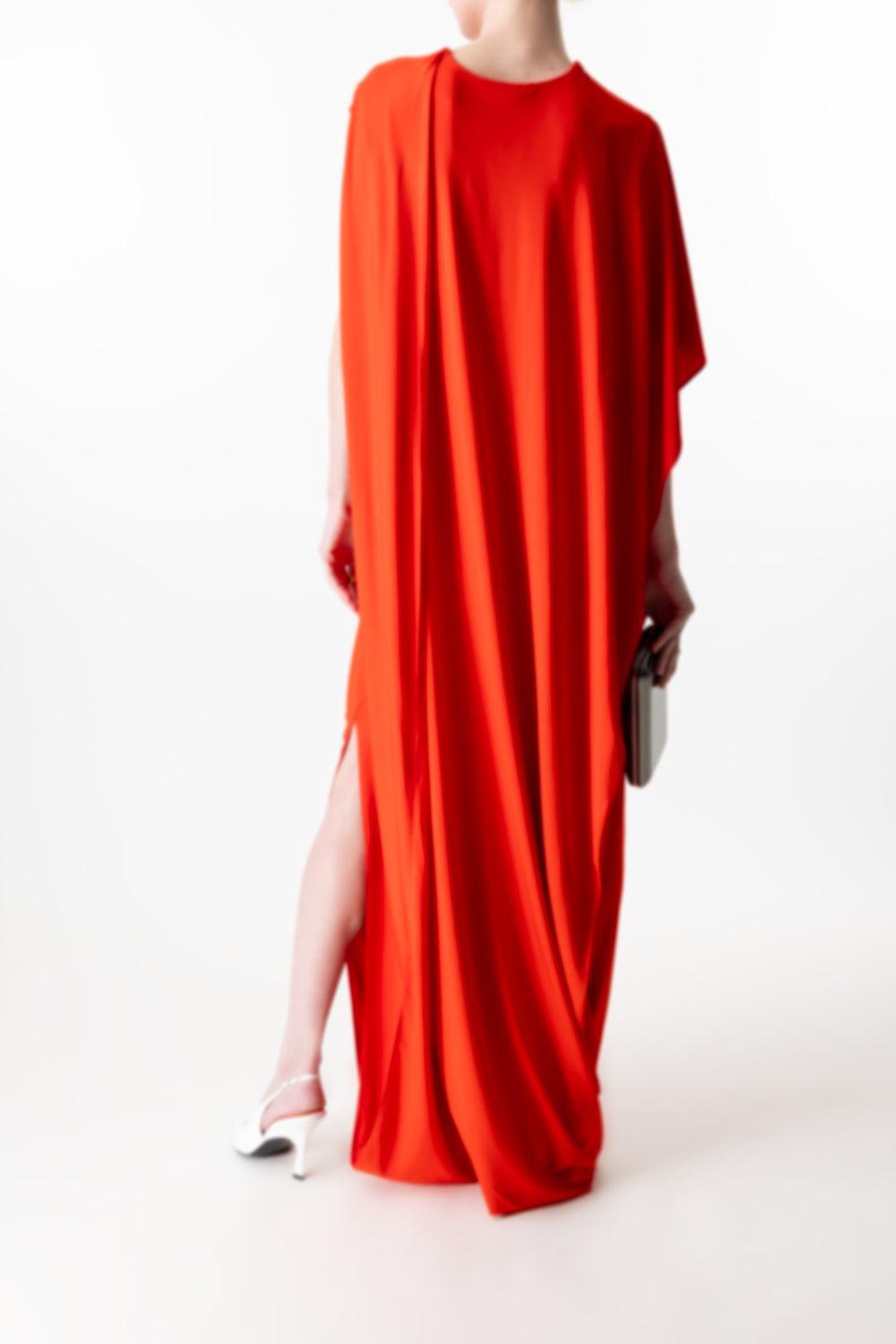 Asymmetric Gown-RED-40-CLOTHINGDRESSGOWN-STELLA MCCARTNEY