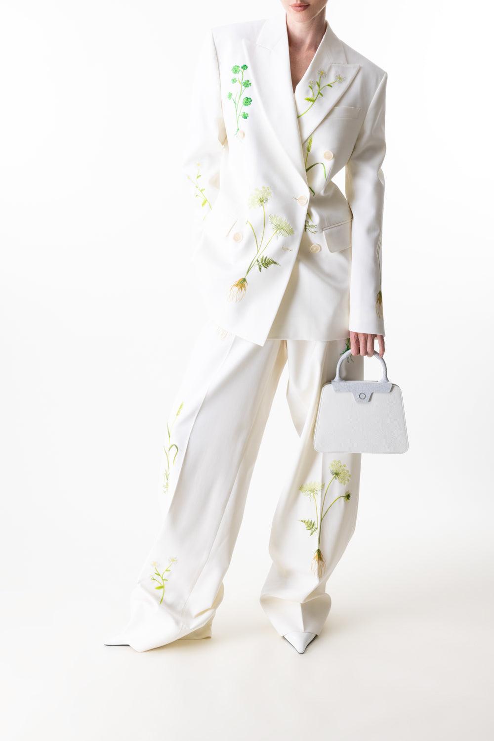 Floral Embroidery Pants-CREAM-38-CLOTHINGPANTWIDE LEG-STELLA MCCARTNEY