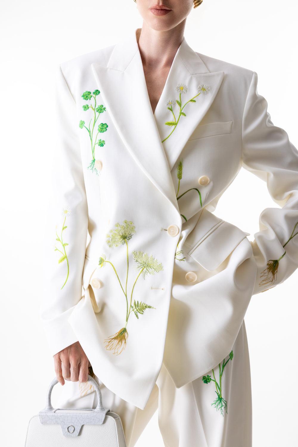 Floral Embroidery Pants-CREAM-38-CLOTHINGPANTWIDE LEG-STELLA MCCARTNEY