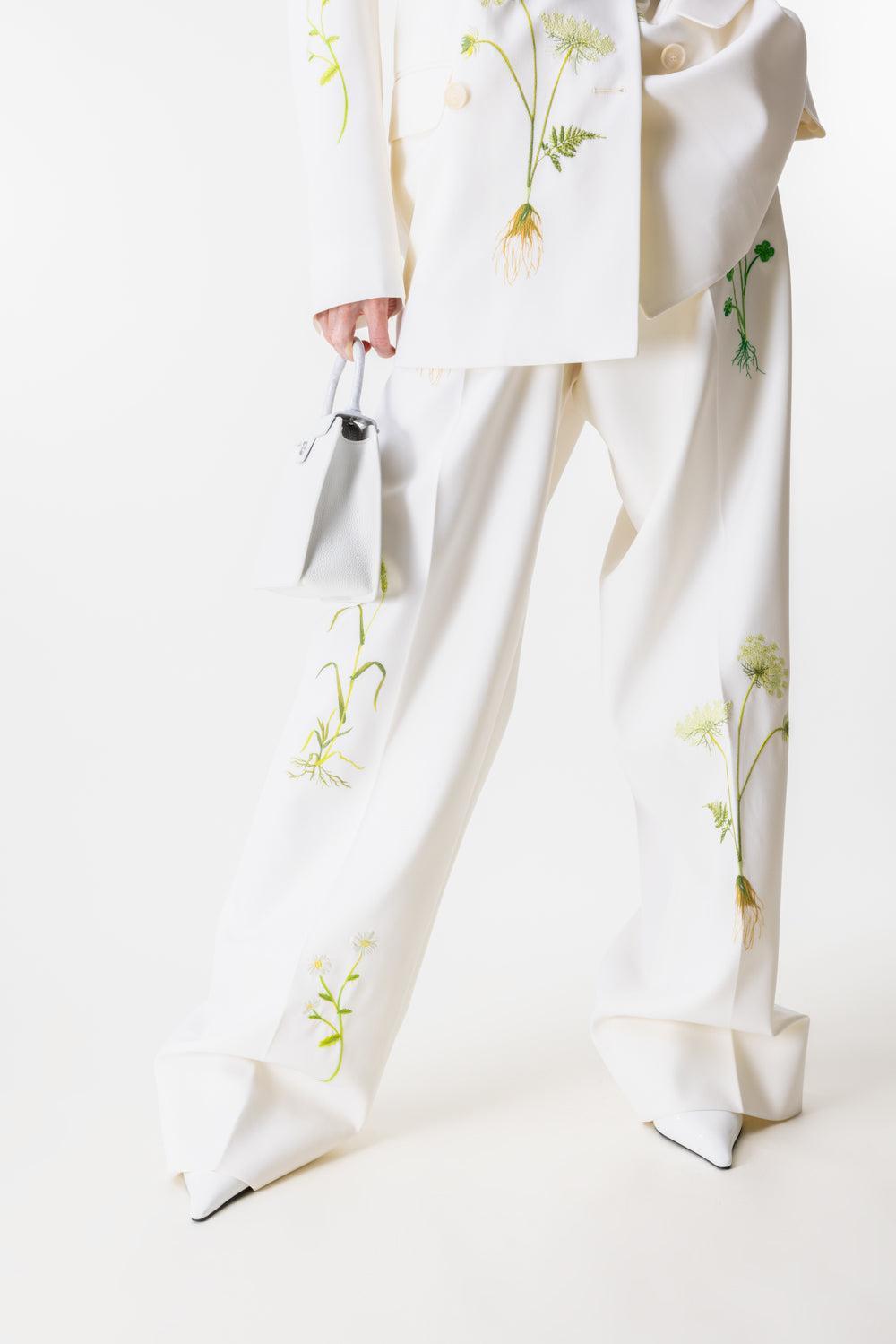Embroidered Double Breasted Jacket-CREAM-38-CLOTHINGJACKETBLAZERS-STELLA MCCARTNEY
