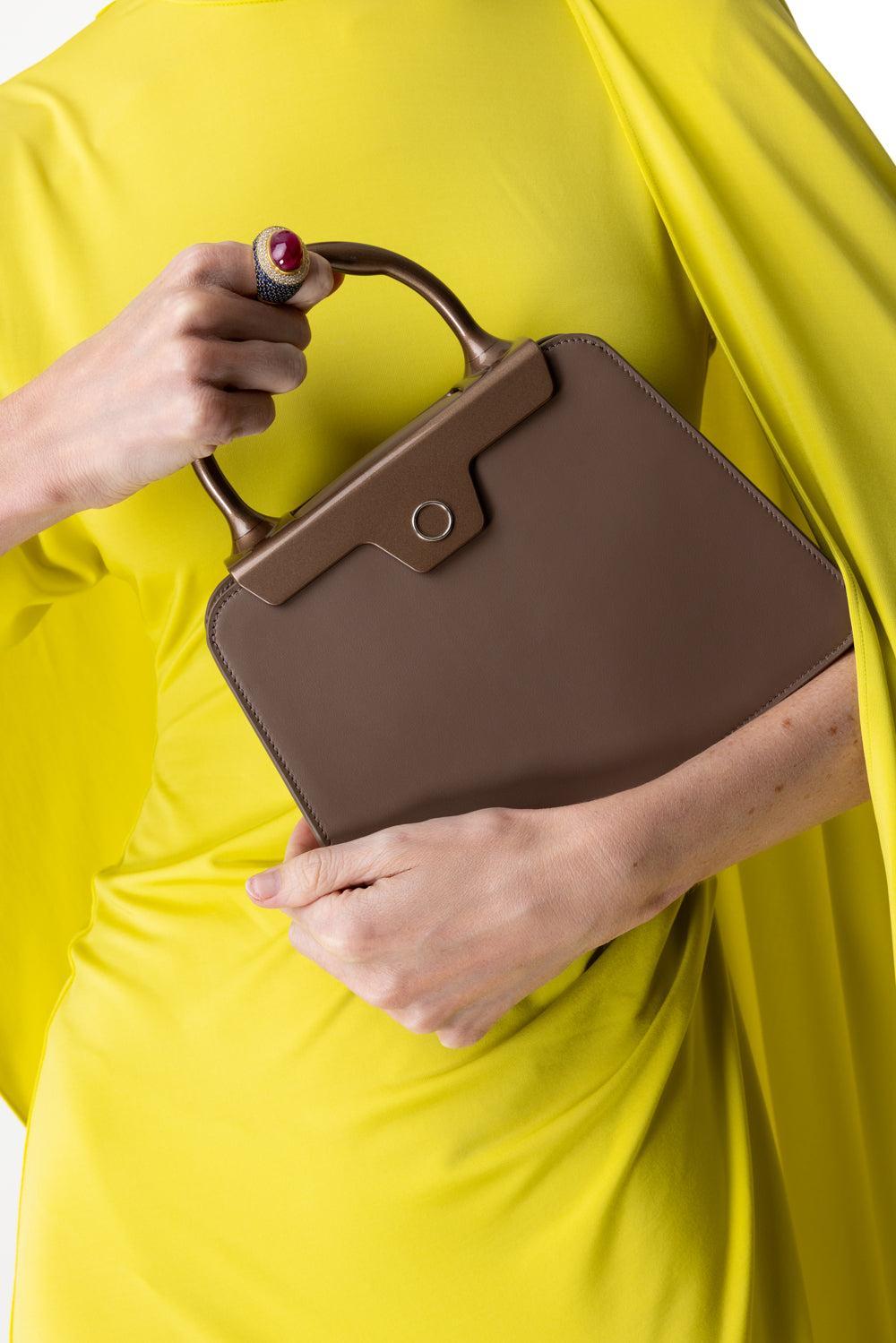 Andie Top Handle Bag - Taupe-TAUPE-HANDBAGTOP HANDLE-JEFFREY LEVINSON