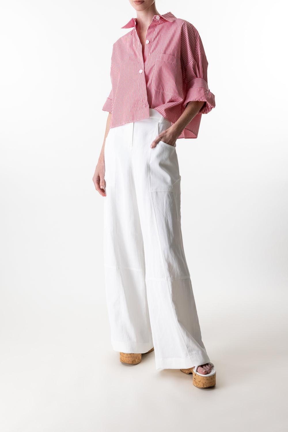 Chrystie Street Pant - White-WHITE-0-CLOTHINGPANTWIDE LEG-TWP