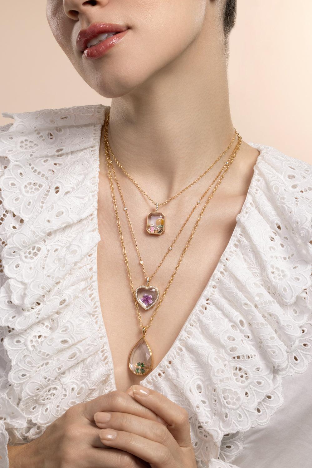 Nova Teardrop Locket Necklace-YELLOW GOLD-22-JEWELRYFINE JEWELNECKLACE O-LOQUET