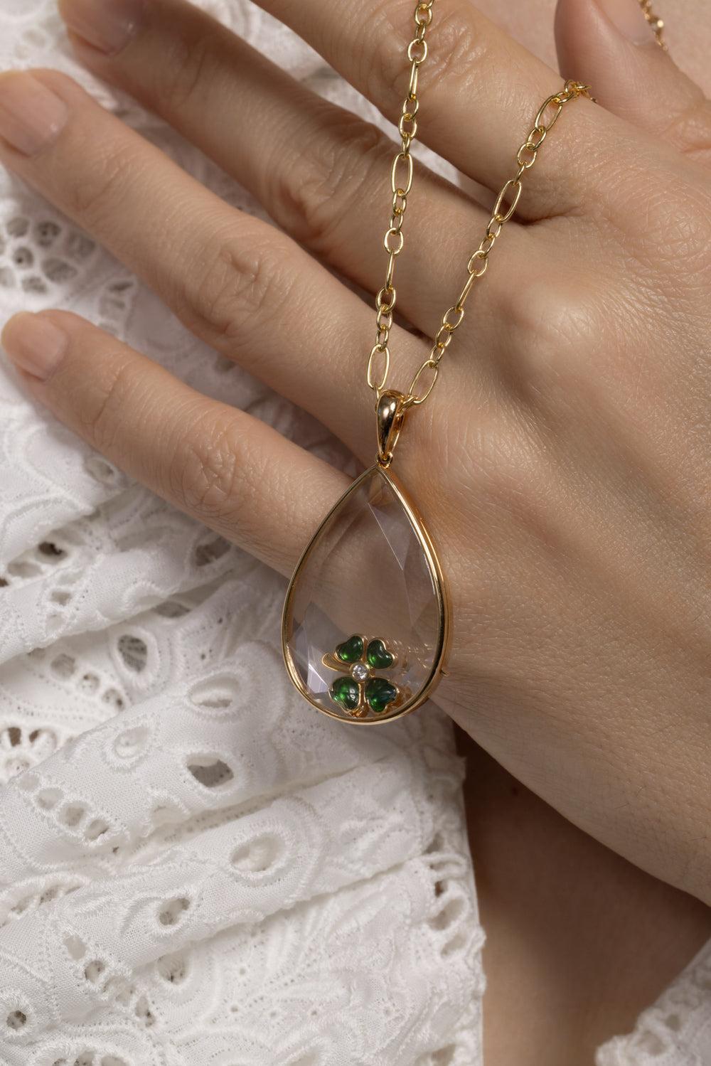 Nova Teardrop Locket Necklace-YELLOW GOLD-22-JEWELRYFINE JEWELNECKLACE O-LOQUET
