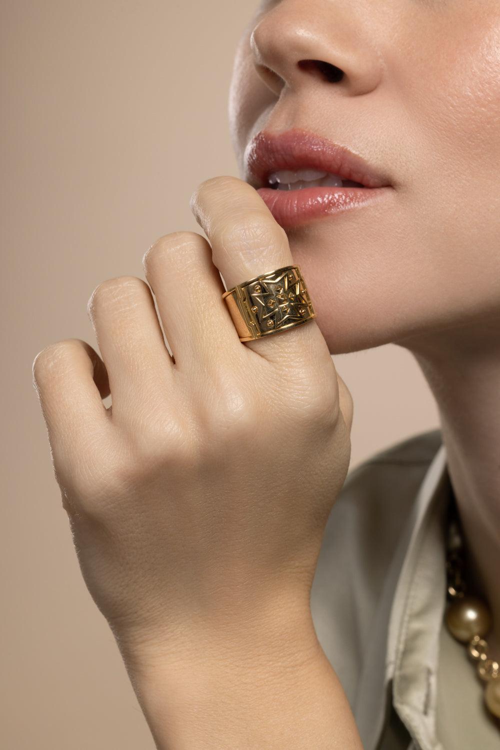 Mida Band Ring-YELLOW GOLD-6.5-JEWELRYFINE JEWELRING-VERDURA
