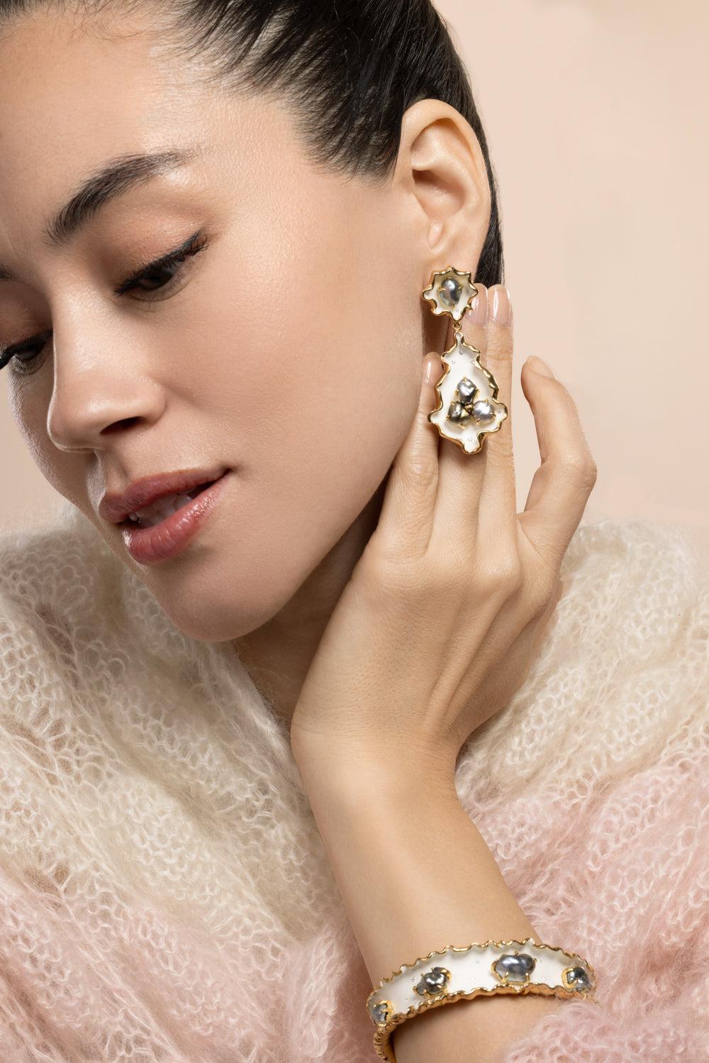 Keshi Pearl White Drop Earrings-YELLOW GOLD-JEWELRYFINE JEWELEARRING-VICTOR VELYAN