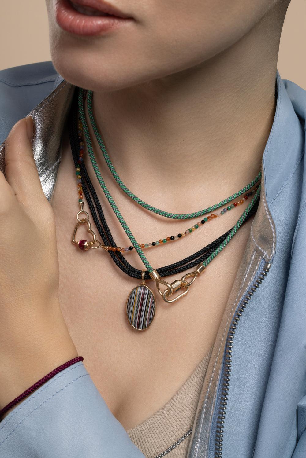 Greenbean The String Project Necklace - Yellow Gold-YELLOW GOLD-32-JEWELRYFINE JEWELNECKLACE O-MARLA AARON