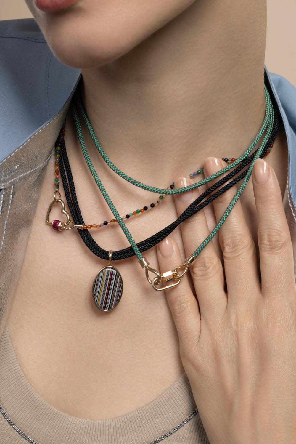 Greenbean The String Project Necklace - Yellow Gold-YELLOW GOLD-32-JEWELRYFINE JEWELNECKLACE O-MARLA AARON