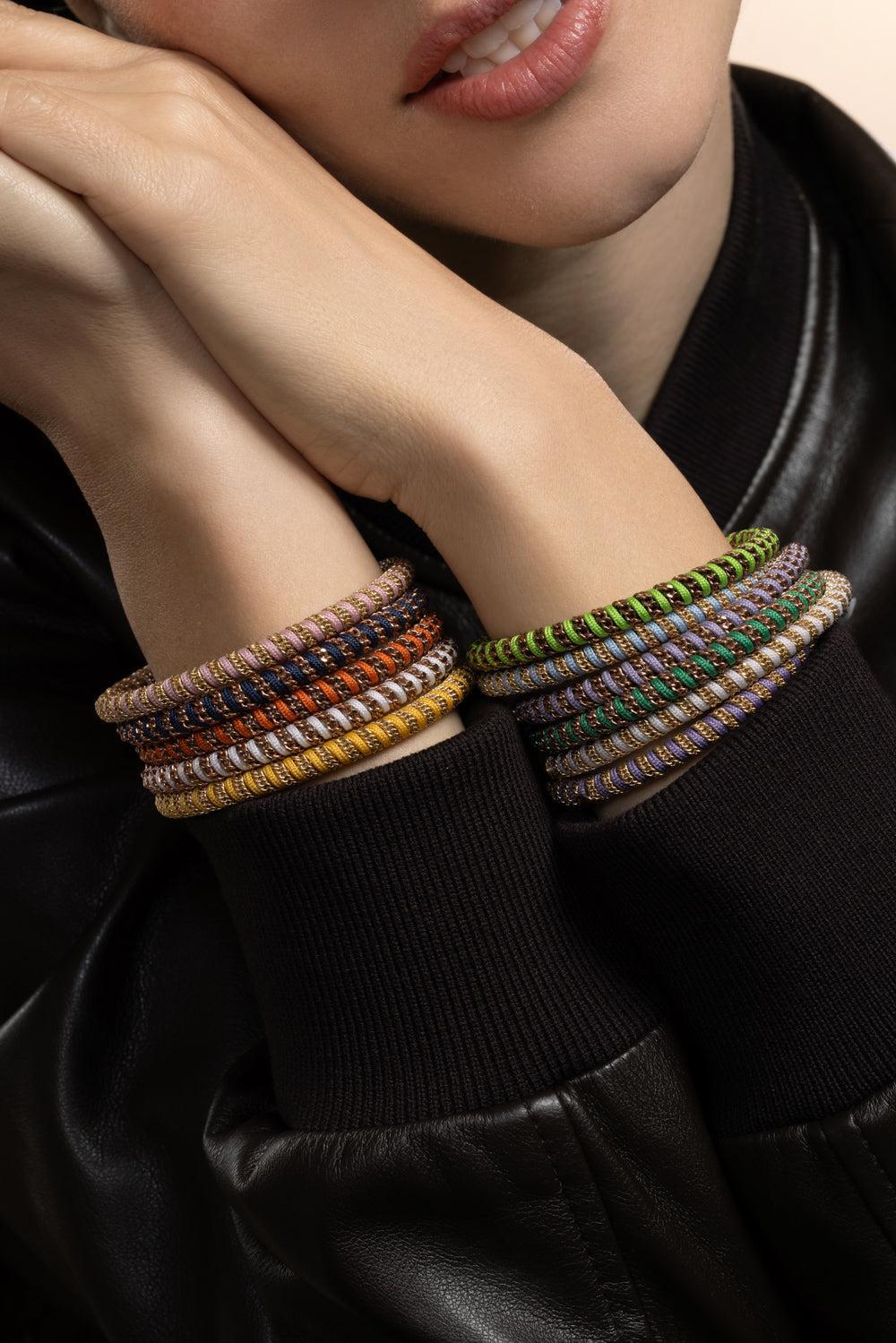 Lilac Gio Stretch Bracelet - Rose Gold-ROSE GOLD-JEWELRYFINE JEWELBRACELET O-ROBERTO DEMEGLIO