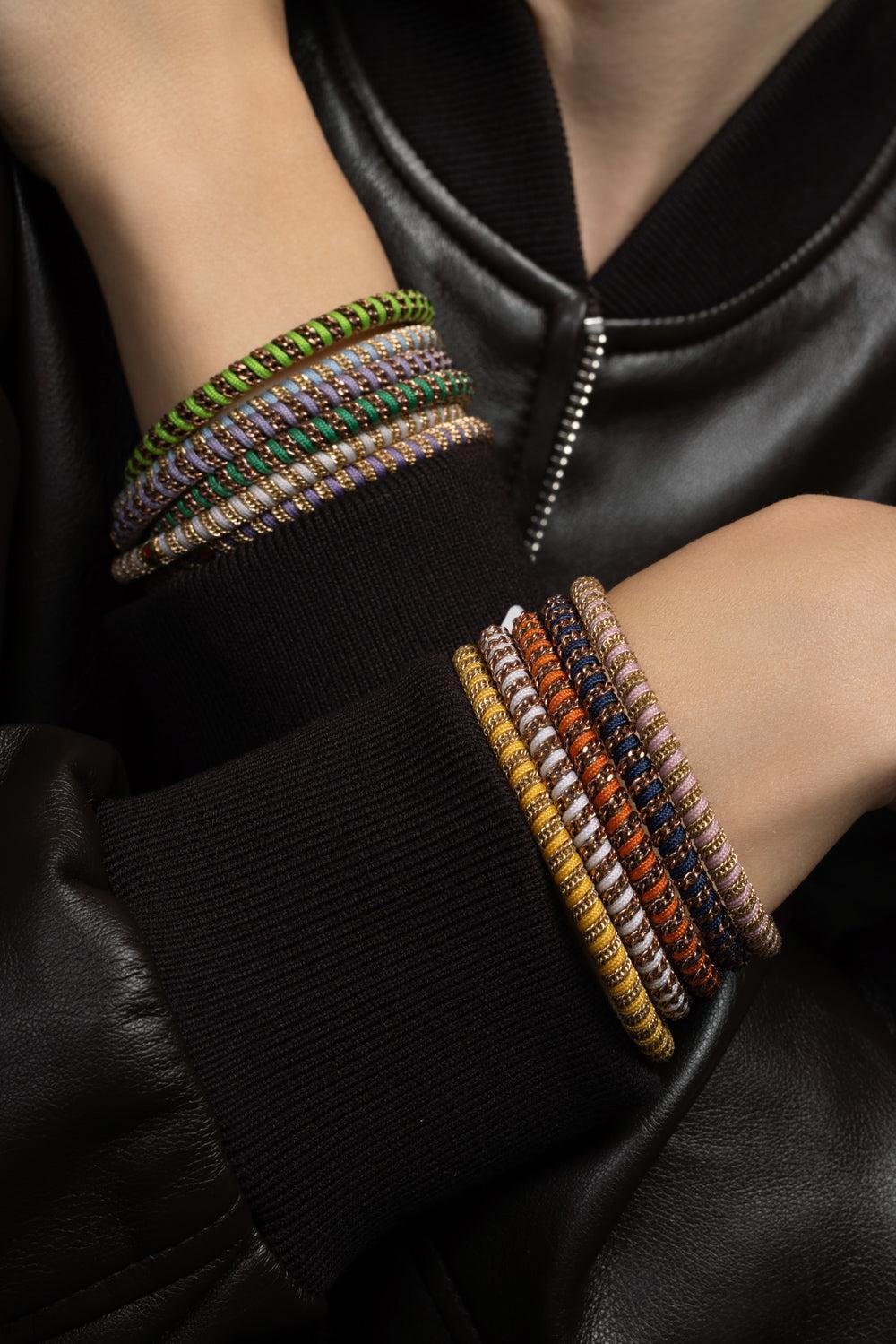 Lilac Gio Stretch Bracelet - Rose Gold-ROSE GOLD-JEWELRYFINE JEWELBRACELET O-ROBERTO DEMEGLIO