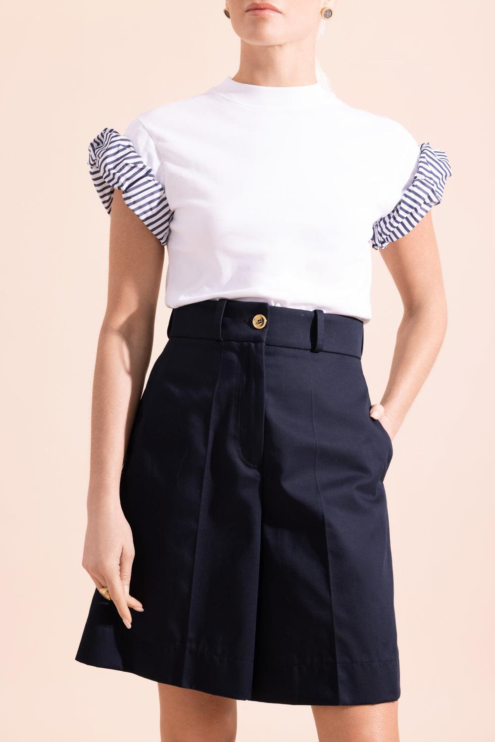 Puff Sleeve Tee-WHITE-XS-CLOTHINGTOPBLOUSE-PATOU