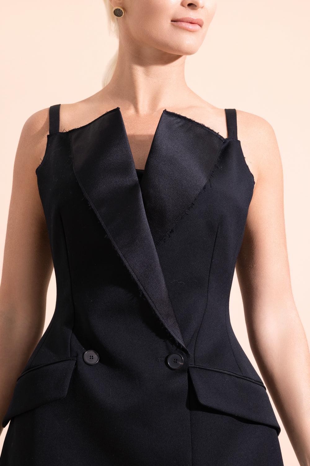 Sleeveless Tailoring Dress-BLACK-36-CLOTHINGDRESSCASUAL-GIVENCHY