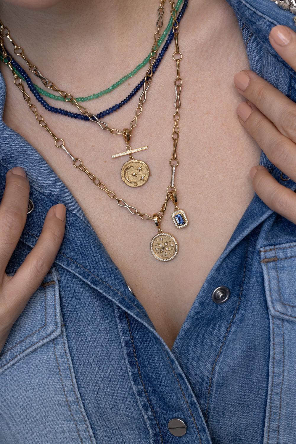 Small Cosmic Diamond Coin Bar Charm-YELLOW GOLD-JEWELRYFINE JEWELPENDANT-AZLEE