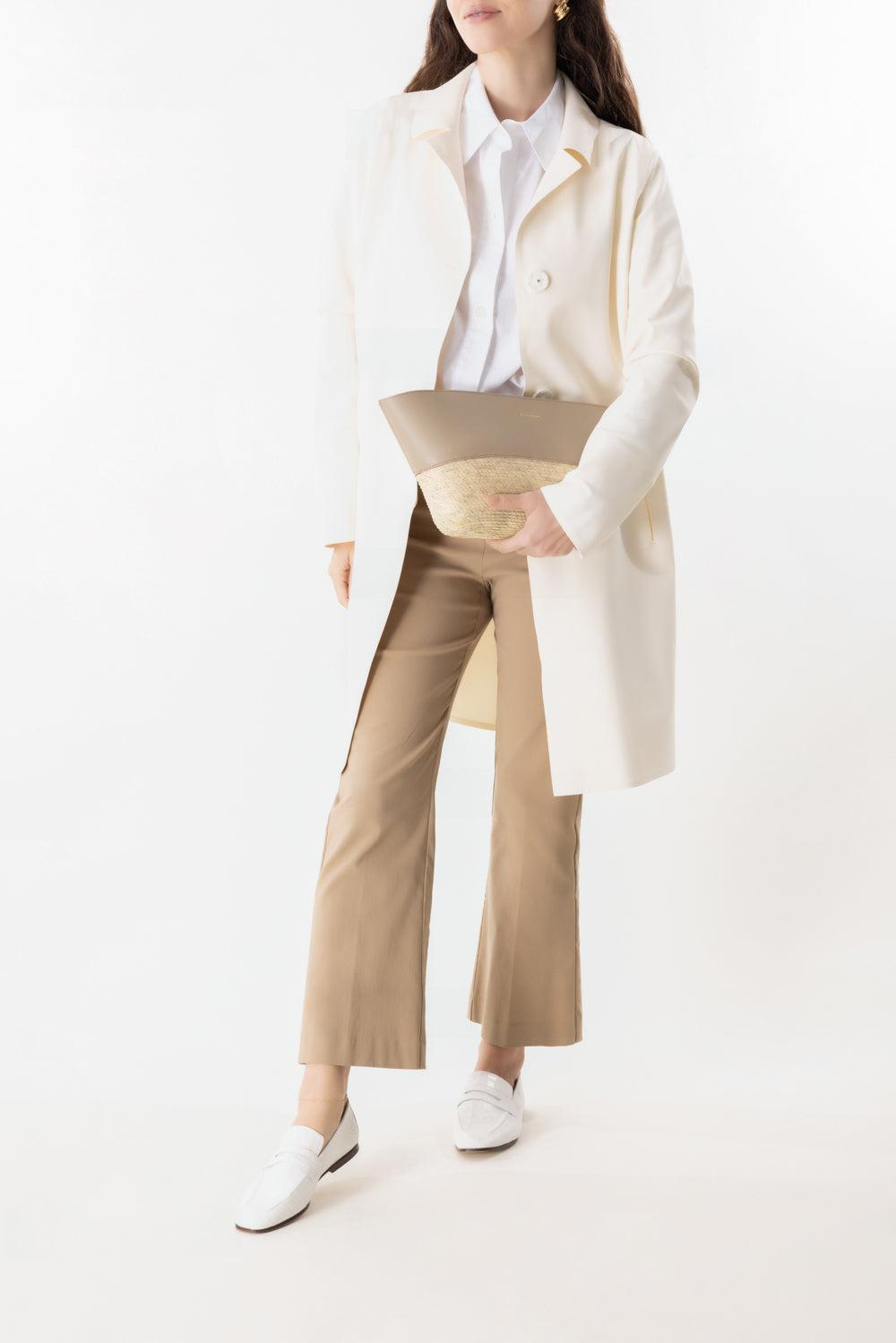 Snap Front Jacket-MILK-40-CLOTHINGJACKETCASUAL-HERNO
