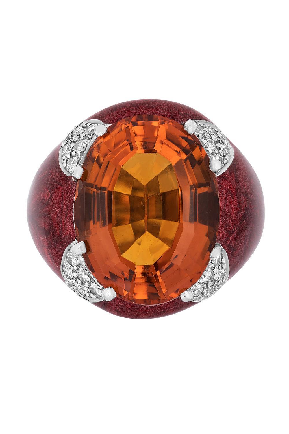 Citrine Red Oval Ring-SILVER-7-JEWELRYFINE JEWELRING-ANDREOLI