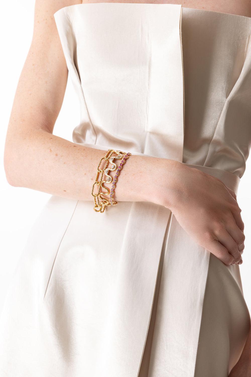 Markeli Link Bracelet-YELLOW GOLD-7-JEWELRYFINE JEWELBRACELET O-STATE PROPERTY