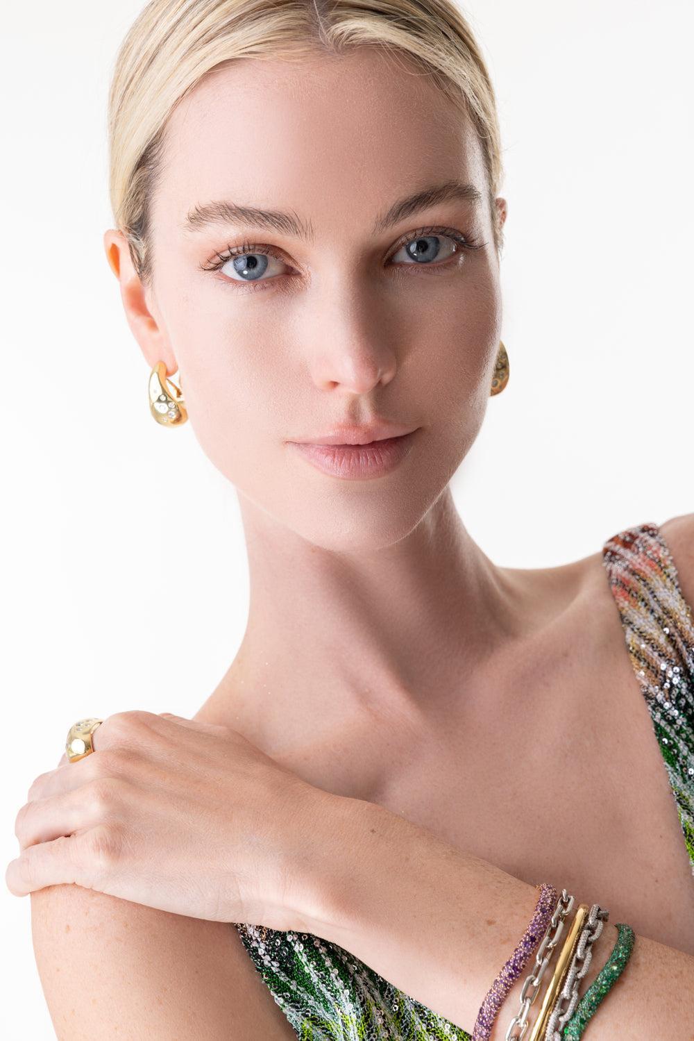 Julian Wide Wave Diamond Hoop Earrings-YELLOW GOLD-JEWELRYFINE JEWELEARRING-WALTERS FAITH