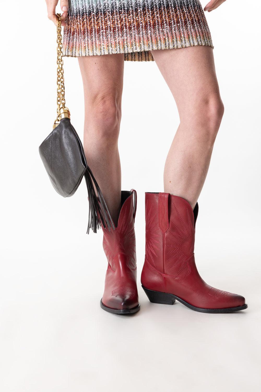 Wish Star Low Boot - Cherry Red-CHERRYRD-36-SHOEBOOT-GOLDEN GOOSE