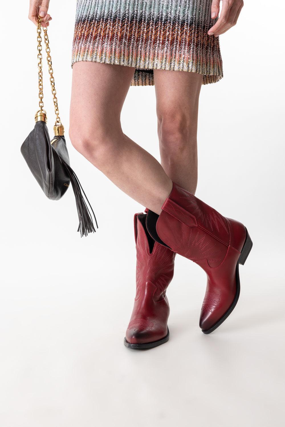 Wish Star Low Boot - Cherry Red-CHERRYRD-36-SHOEBOOT-GOLDEN GOOSE