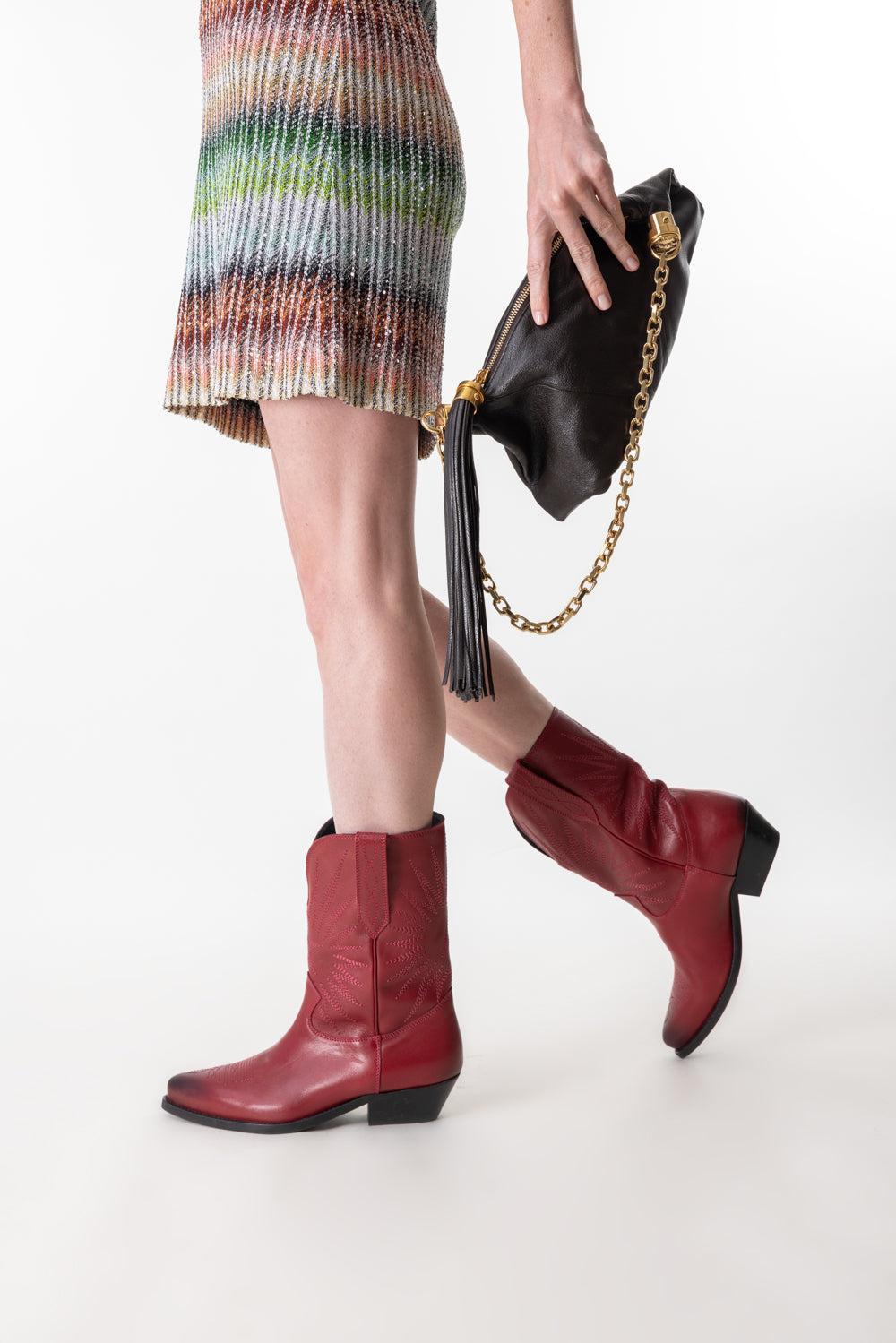 Wish Star Low Boot - Cherry Red-CHERRYRD-36-SHOEBOOT-GOLDEN GOOSE