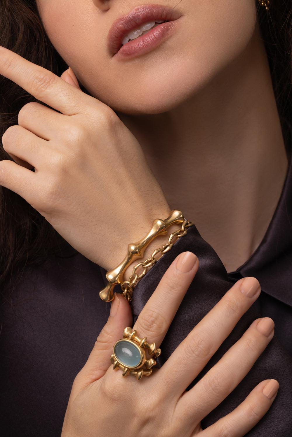Chrona Chain Bracelet-YELLOW GOLD-M-JEWELRYFINE JEWELBRACELET O-VRAM