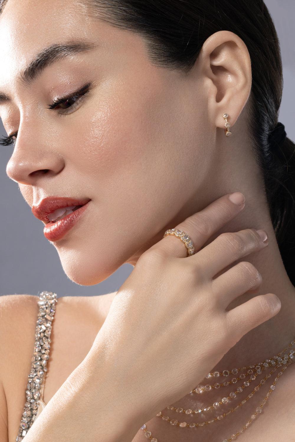 Scallop Mini Huggies-YELLOW GOLD-JEWELRYFINE JEWELEARRING-64 FACETS