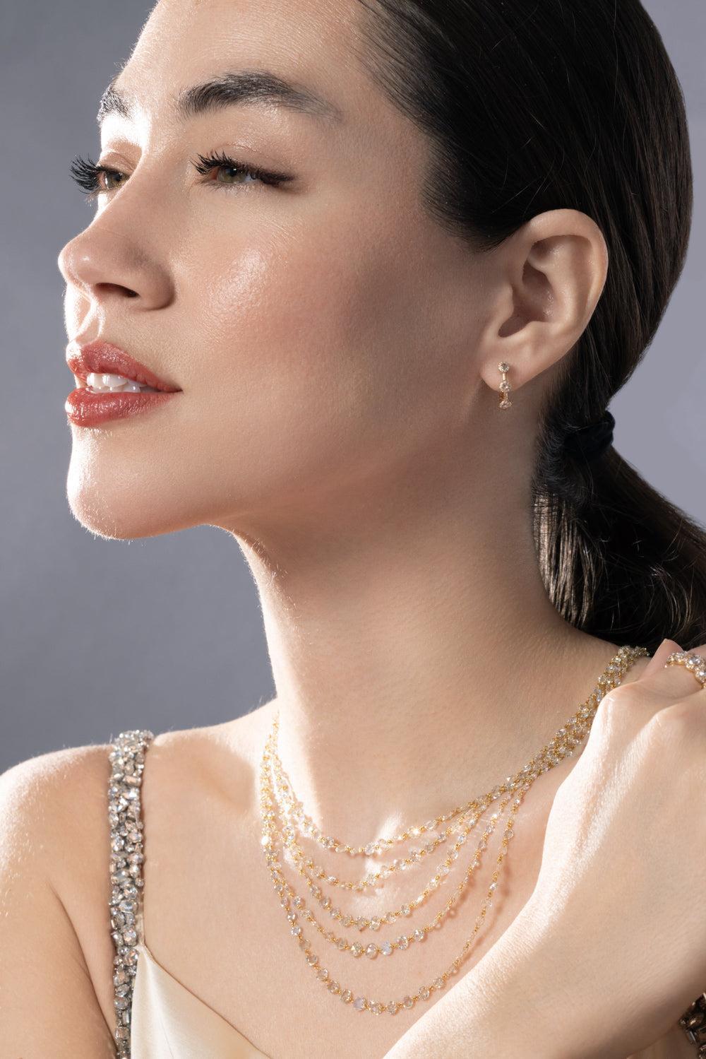 Scallop Mini Huggies-YELLOW GOLD-JEWELRYFINE JEWELEARRING-64 FACETS