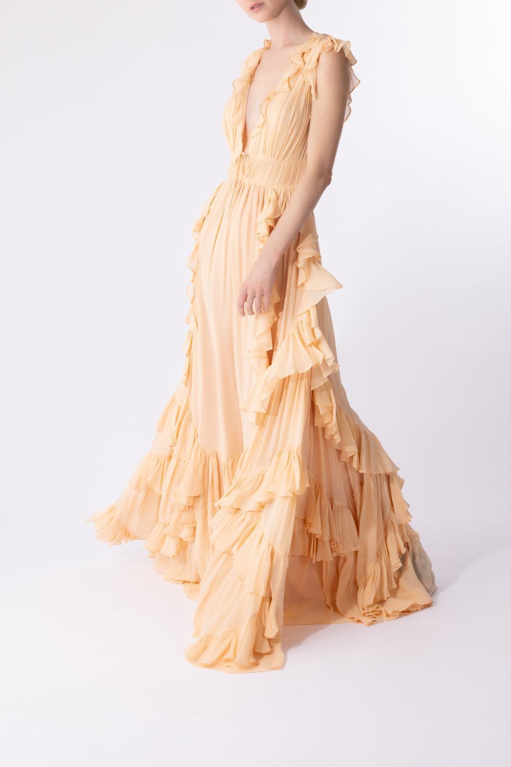 Florella Gown-PEONY-2-CLOTHINGDRESSGOWN-ULLA JOHNSON