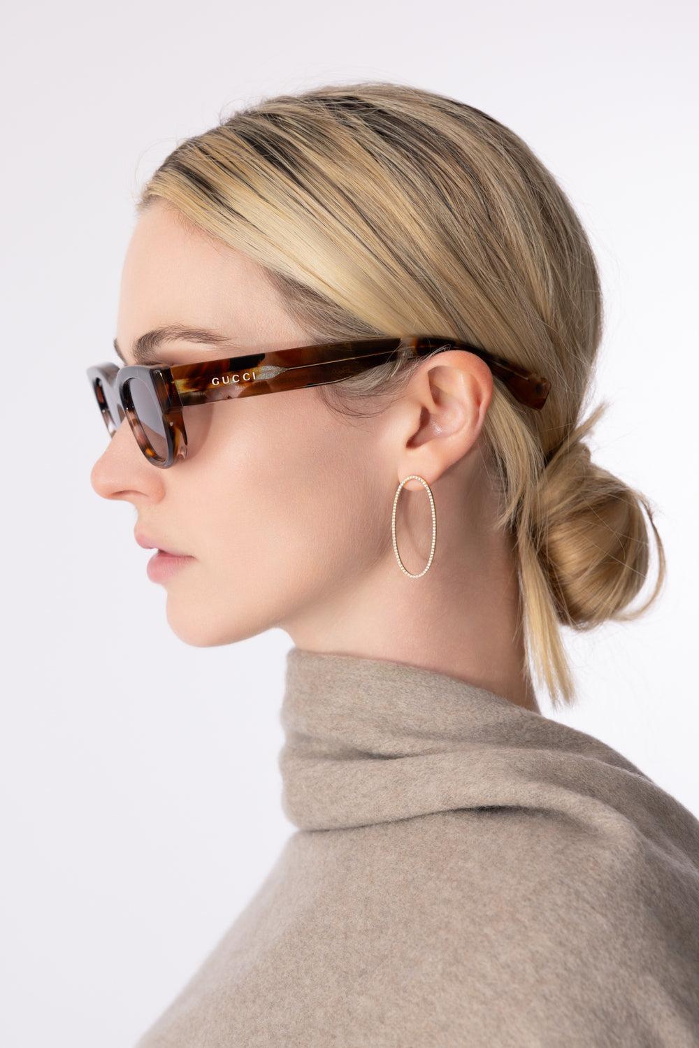 Transparent Rectangle Sunglasses-BRNBRNBR-ACCESSORIESUNGLASSES-GUCCI