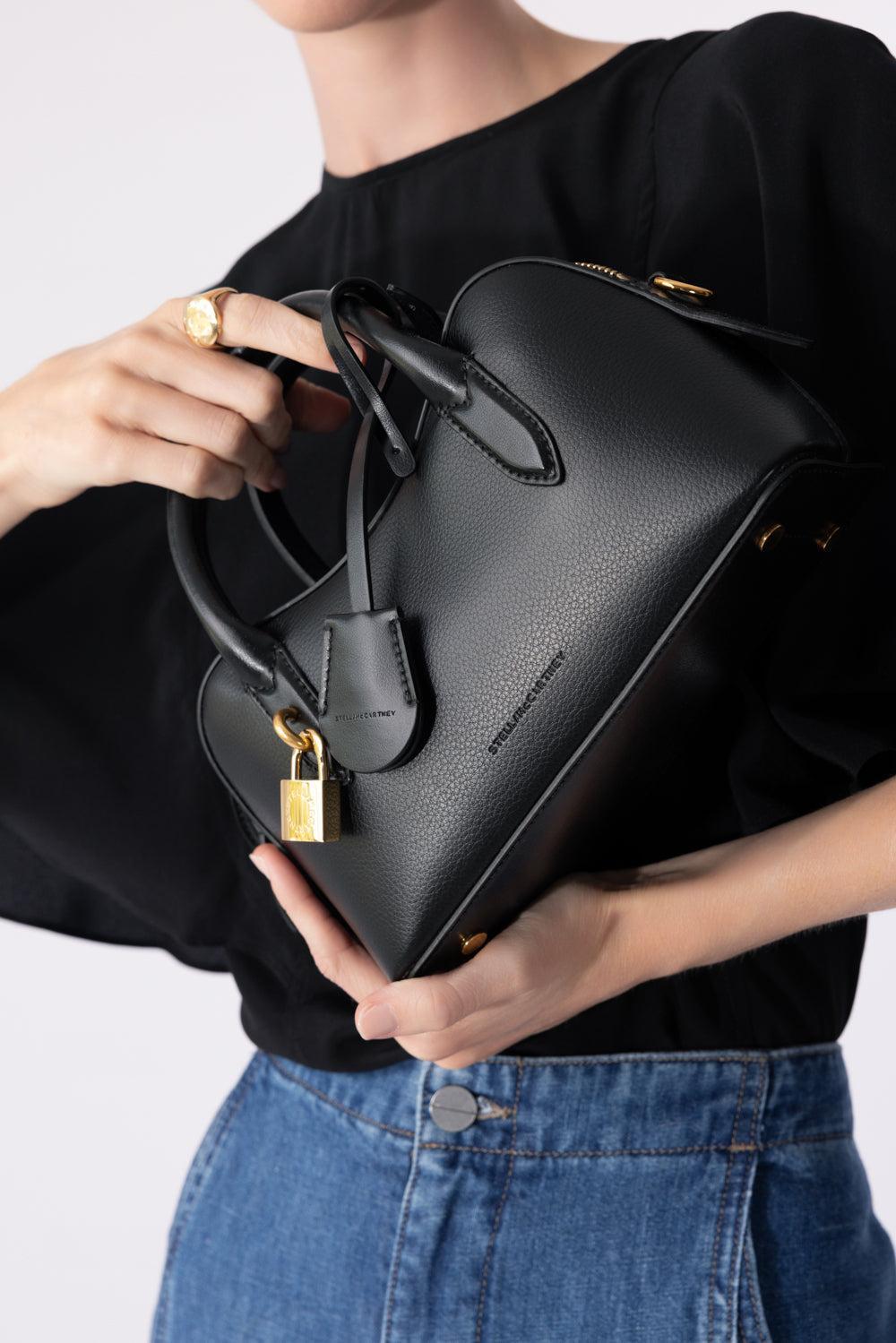 Stella Ryder Bag - Black Embossed-BLACK-O/S-HANDBAGTOTES-STELLA MCCARTNEY