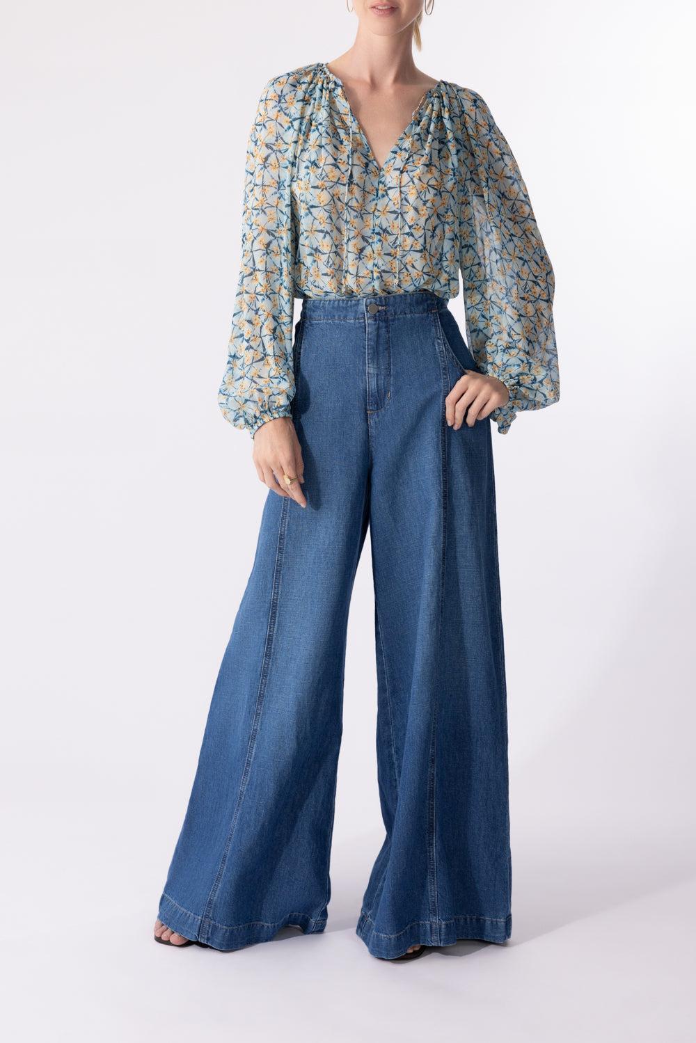 Idla Blouse-IDALIA-0-CLOTHINGTOPBLOUSE-ULLA JOHNSON