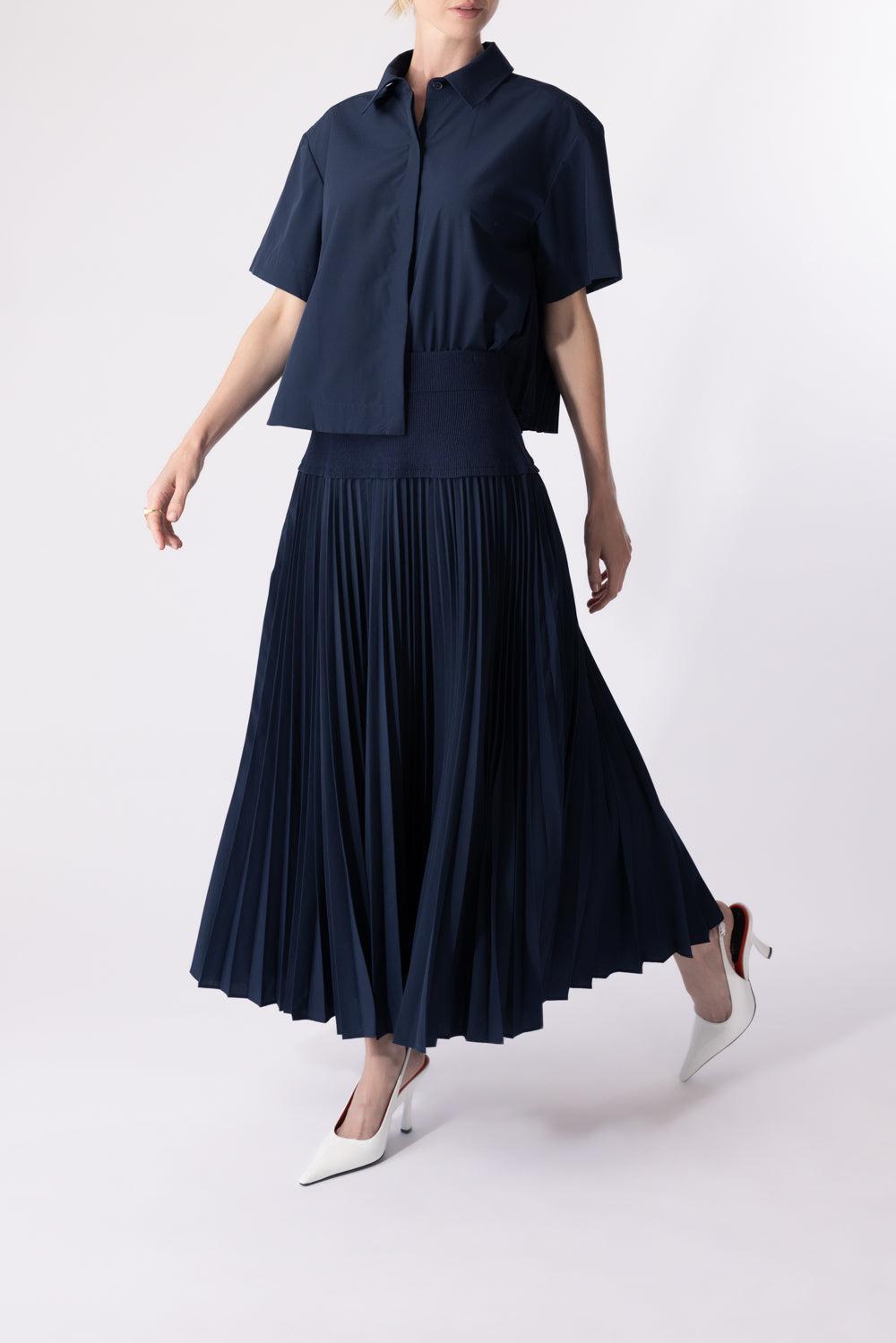 Stella Skirt - Midnight-MIDNIGHT-XS-CLOTHINGSKIRTMIDI-SIMKHAI