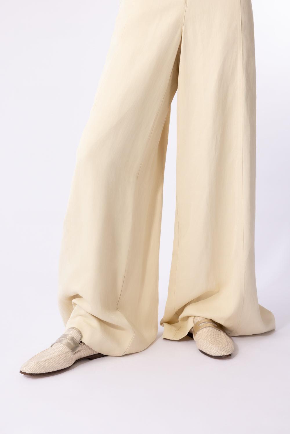 Essenziale Raffia Loafer - Gold-GOLD-36-SHOEFLAT SHOE-SOPHIQUE