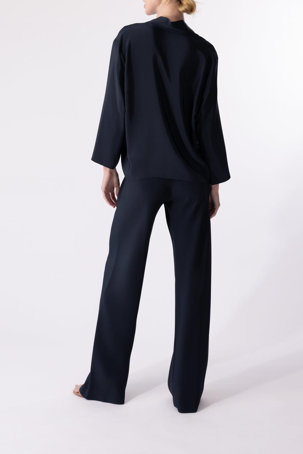 Pull On Pant - Navy-NAVY-P-CLOTHINGPANTWIDE LEG-PETER COHEN