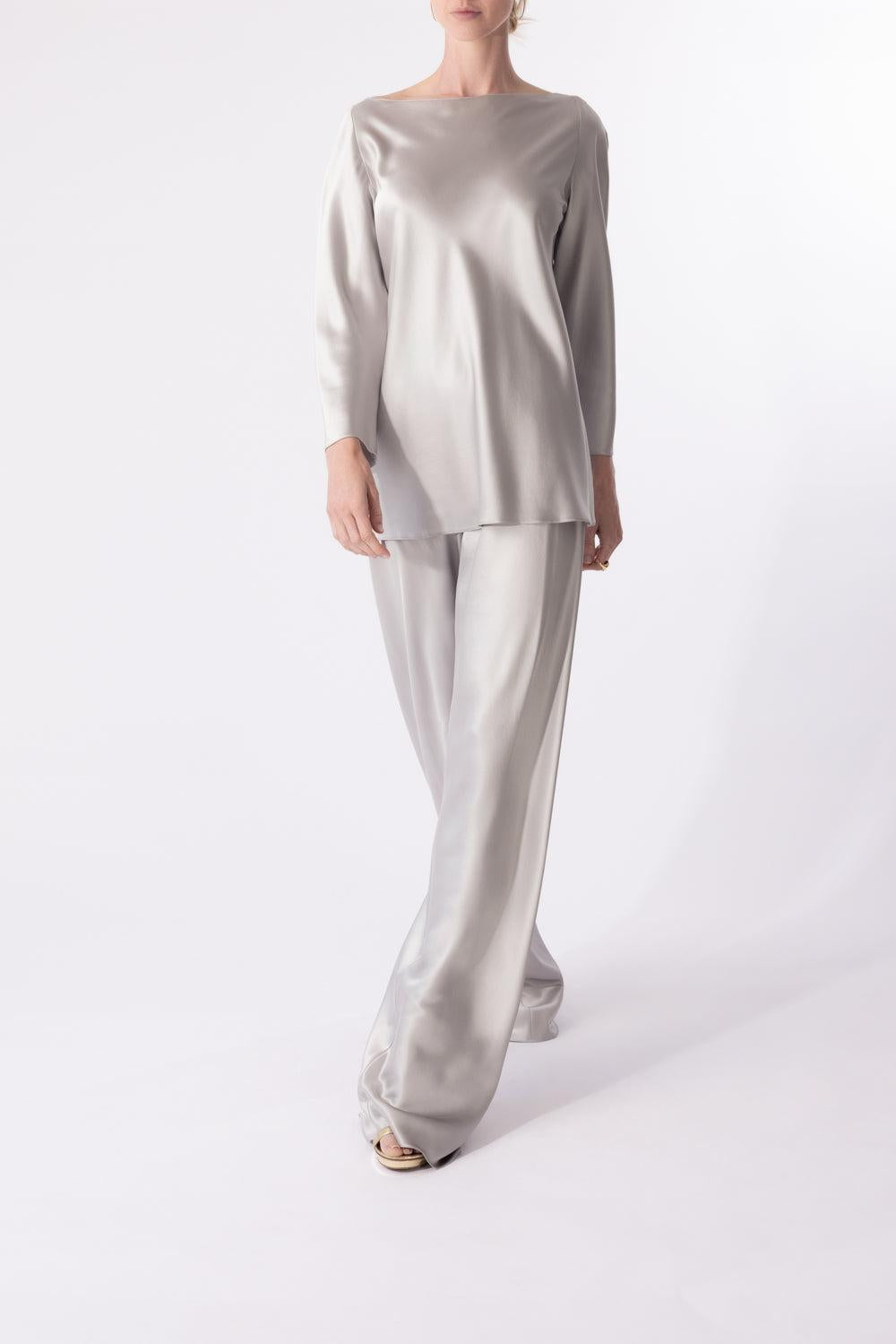 Silk Par Tunic-SILVER-P-CLOTHINGTOPTUNIC-PETER COHEN
