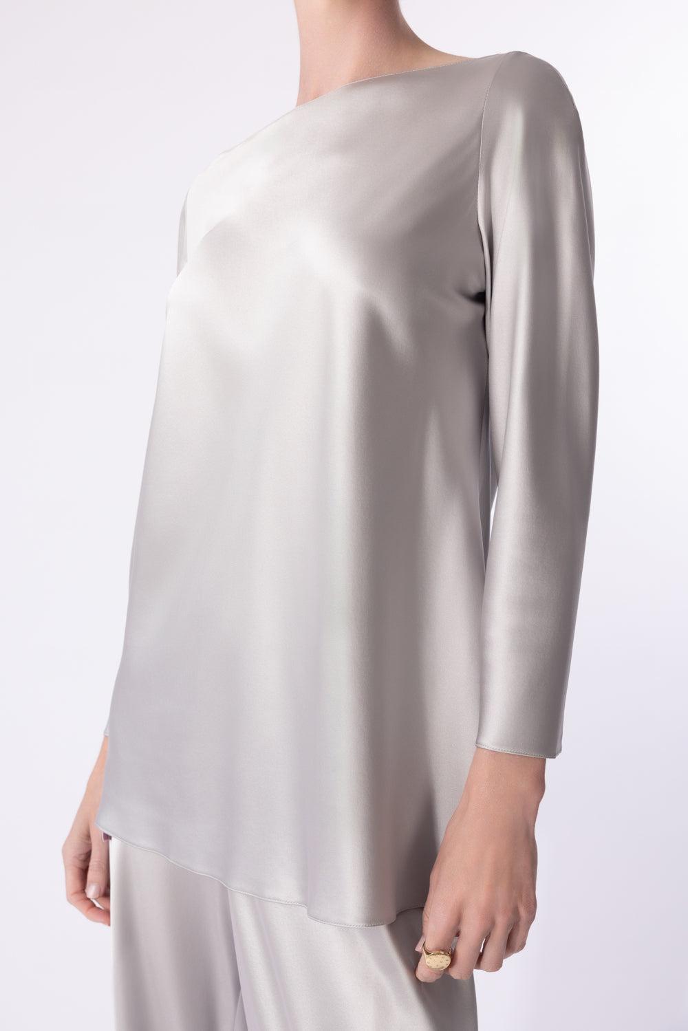 Silk Par Tunic-SILVER-P-CLOTHINGTOPTUNIC-PETER COHEN