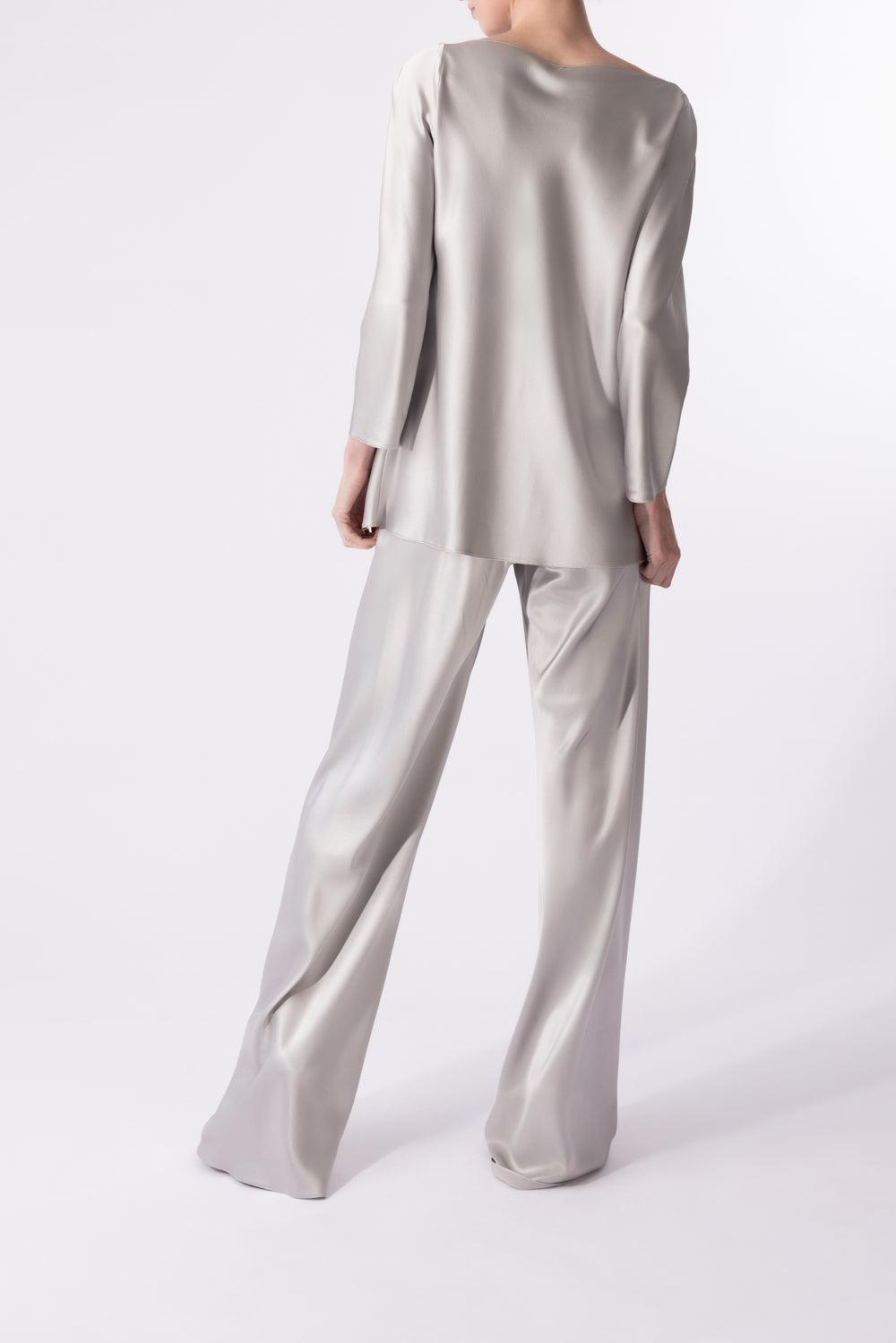 Silk Par Tunic-SILVER-P-CLOTHINGTOPTUNIC-PETER COHEN