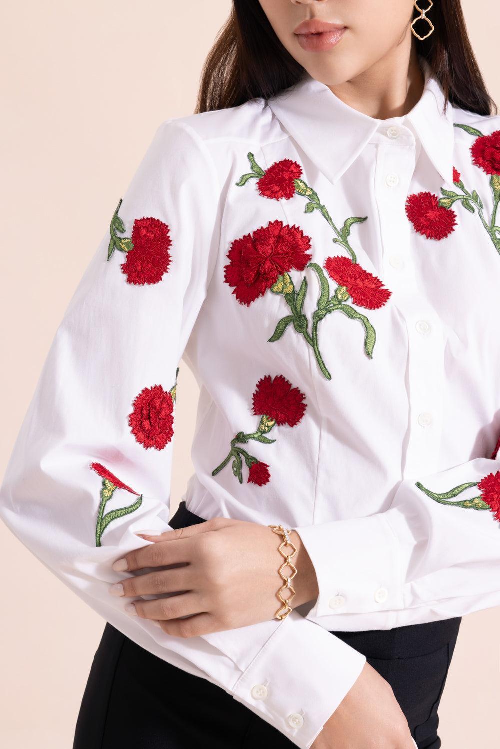 Isabela Embroidered Top-MULTI-4-CLOTHINGTOPBLOUSE-CAROLINA HERRERA