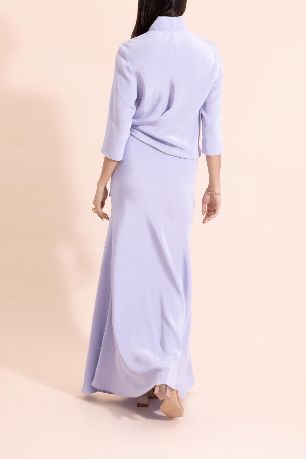 Blouse Maxi Dress - Chambray-BLUE-P-CLOTHINGDRESSGOWN-PETER COHEN