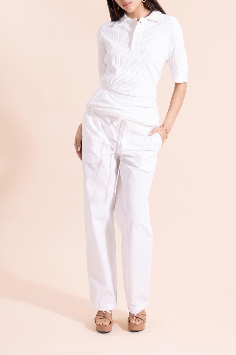 Tie Ankle Cargo Pant-WHITE-2-CLOTHINGPANTCASUAL-VICTORIA BECKHAM