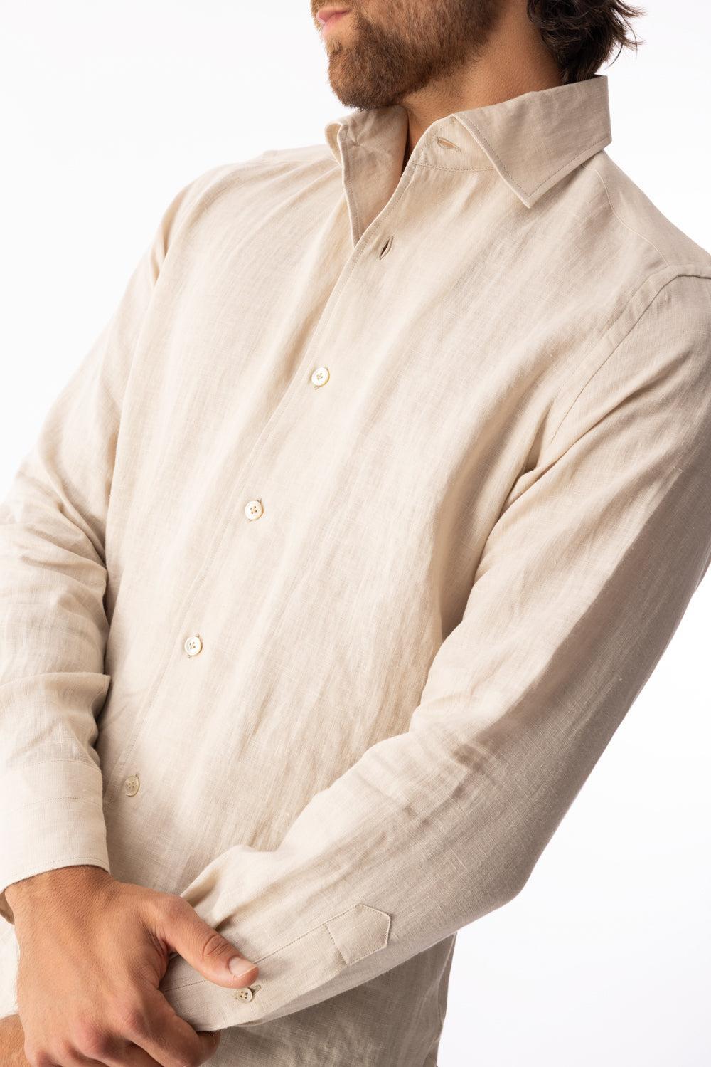 Long Sleeve Shirt - Sand-SAND-S-MENSCLOTHINGSHIRT-ELEVENTY